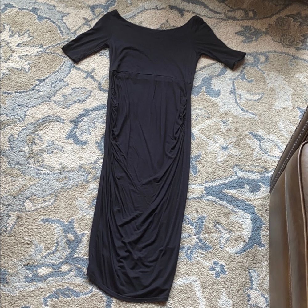 ASOS Tall Maternity Bardot Black Dress US 4